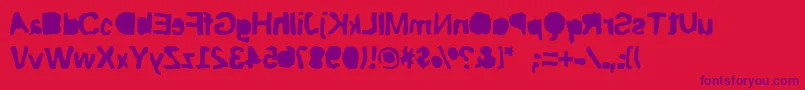 Riptrashround Font – Purple Fonts on Red Background
