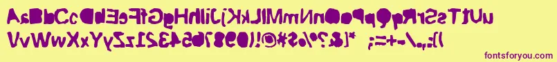 Riptrashround Font – Purple Fonts on Yellow Background