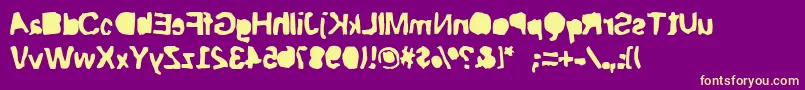 Riptrashround Font – Yellow Fonts on Purple Background