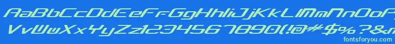 Шрифт concielianbreak – зелёные шрифты на синем фоне