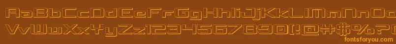 concielianbreak3d Font – Orange Fonts on Brown Background