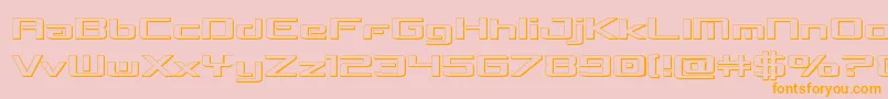 concielianbreak3d-Schriftart – Orangefarbene Schriften auf rosa Hintergrund