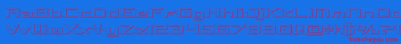 フォントconcielianbreak3d – 赤い文字の青い背景