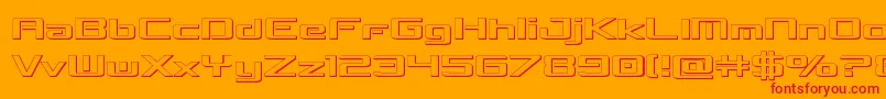 concielianbreak3d Font – Red Fonts on Orange Background