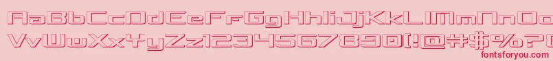 concielianbreak3d-Schriftart – Rote Schriften auf rosa Hintergrund