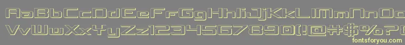 concielianbreak3d Font – Yellow Fonts on Gray Background