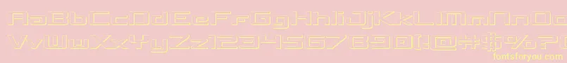 concielianbreak3d-Schriftart – Gelbe Schriften auf rosa Hintergrund