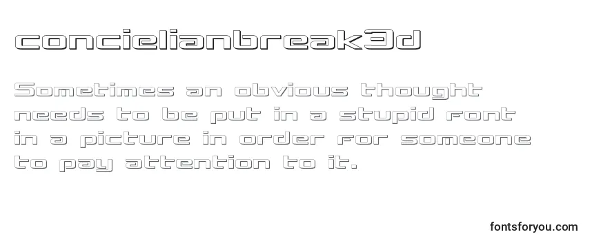 Concielianbreak3d フォントのレビュー