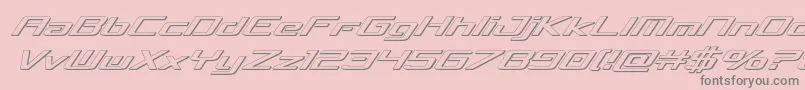 concielianbreak3dital-Schriftart – Graue Schriften auf rosa Hintergrund