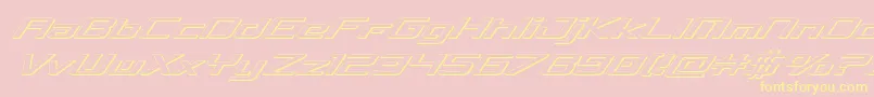 concielianbreak3dital-Schriftart – Gelbe Schriften auf rosa Hintergrund