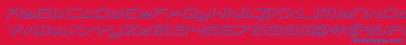concielianbreak3dsemital Font – Blue Fonts on Red Background