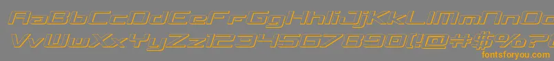 concielianbreak3dsemital-Schriftart – Orangefarbene Schriften auf grauem Hintergrund