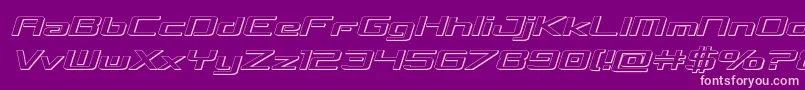 concielianbreak3dsemital-Schriftart – Rosa Schriften auf violettem Hintergrund