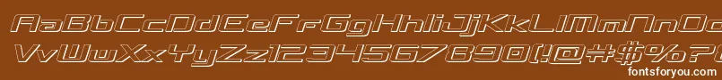 Шрифт concielianbreak3dsemital – белые шрифты на коричневом фоне
