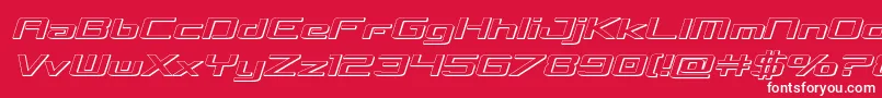 concielianbreak3dsemital Font – White Fonts on Red Background