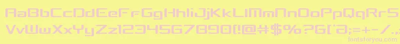concielianbreakcond-Schriftart – Rosa Schriften auf gelbem Hintergrund