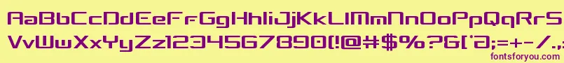 concielianbreakcond Font – Purple Fonts on Yellow Background