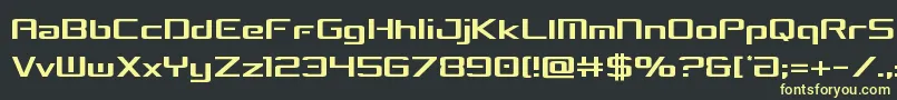 Шрифт concielianbreakcond – жёлтые шрифты на чёрном фоне