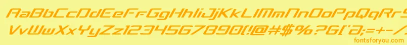 concielianbreakcondital Font – Orange Fonts on Yellow Background