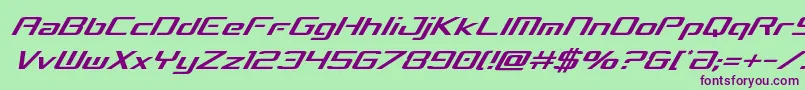 concielianbreakcondital Font – Purple Fonts on Green Background