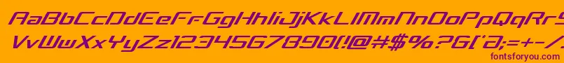 concielianbreakcondital Font – Purple Fonts on Orange Background