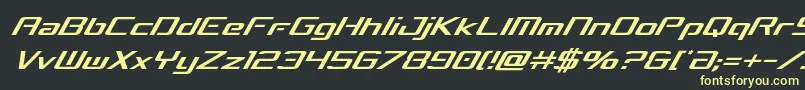Шрифт concielianbreakcondital – жёлтые шрифты на чёрном фоне