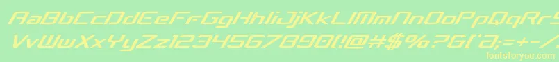 フォントconcielianbreakcondital – 黄色の文字が緑の背景にあります