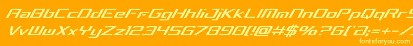 concielianbreakcondital Font – Yellow Fonts on Orange Background