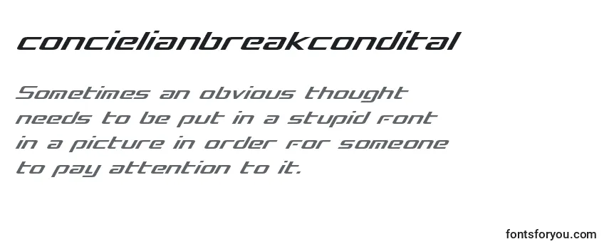 Concielianbreakcondital フォントのレビュー