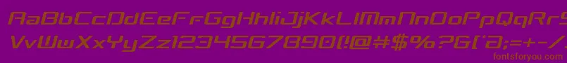 concielianbreakcondsemital Font – Brown Fonts on Purple Background