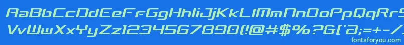 concielianbreakcondsemital Font – Green Fonts on Blue Background