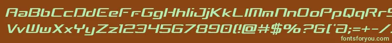 concielianbreakcondsemital Font – Green Fonts on Brown Background