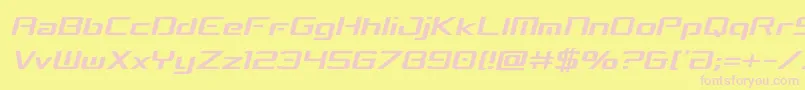 concielianbreakcondsemital Font – Pink Fonts on Yellow Background