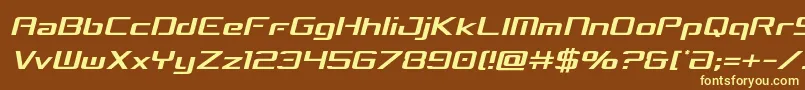 concielianbreakcondsemital Font – Yellow Fonts on Brown Background