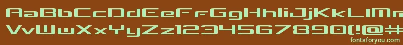 concielianbreakexpand-fontti – vihreät fontit ruskealla taustalla