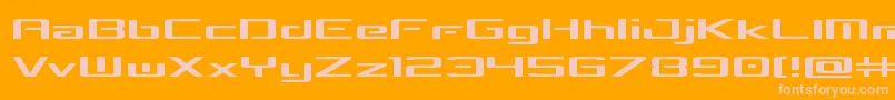 concielianbreakexpand-fontti – vaaleanpunaiset fontit oranssilla taustalla