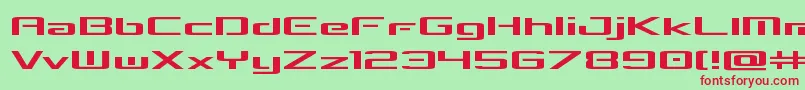concielianbreakexpand-fontti – punaiset fontit vihreällä taustalla