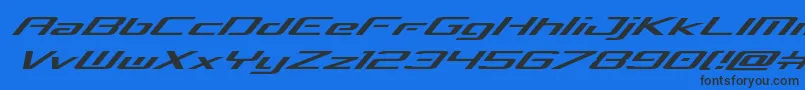 concielianbreakexpandital Font – Black Fonts on Blue Background