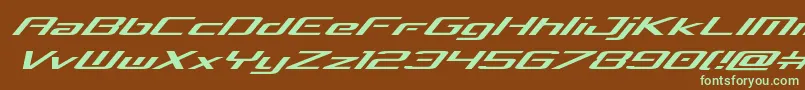 Шрифт concielianbreakexpandital – зелёные шрифты на коричневом фоне