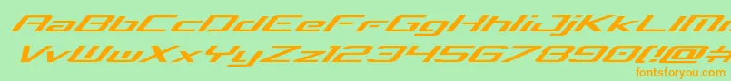 concielianbreakexpandital Font – Orange Fonts on Green Background