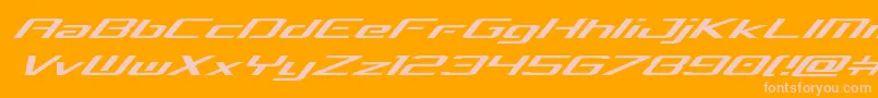 concielianbreakexpandital Font – Pink Fonts on Orange Background