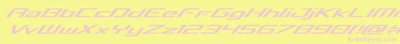 Шрифт concielianbreakexpandital – розовые шрифты на жёлтом фоне