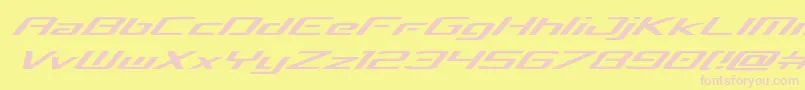 concielianbreakexpandital Font – Pink Fonts on Yellow Background