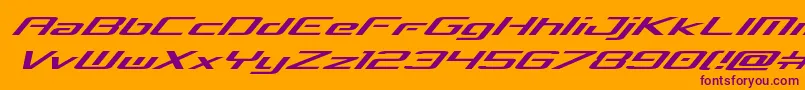 フォントconcielianbreakexpandital – オレンジの背景に紫のフォント