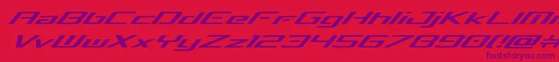 concielianbreakexpandital Font – Purple Fonts on Red Background