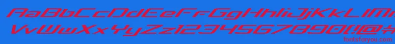 concielianbreakexpandital Font – Red Fonts on Blue Background