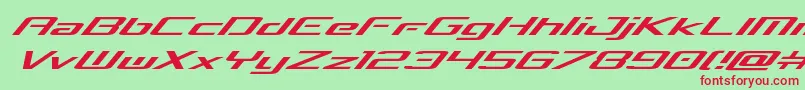 concielianbreakexpandital Font – Red Fonts on Green Background