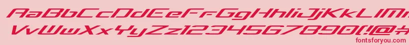 concielianbreakexpandital Font – Red Fonts on Pink Background