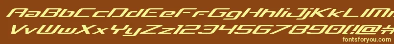concielianbreakexpandital-fontti – keltaiset fontit ruskealla taustalla