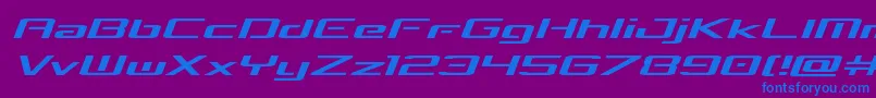 Шрифт concielianbreakexpandsemital – синие шрифты на фиолетовом фоне